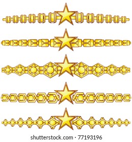 Gold dividers with star