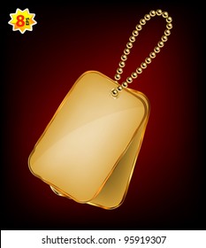 Gold Dog tags