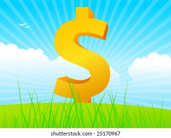 gold dollar symbol