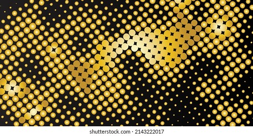 gold dot and black background