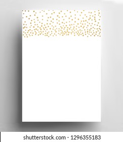 gold dot confetti background vector illustration