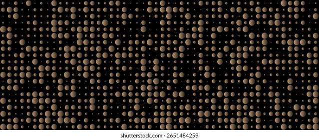 gold Dot Randomus isolated in black background.Dot Randomus on abstract background. Usable for design background - Vector Illustration