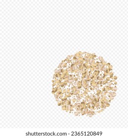 Fondo Transparente De Punto Oro. Resumen de la tarjeta Polka. Papel tapiz de lujo brillante de bronce. Diseño Círculo de Navidad.