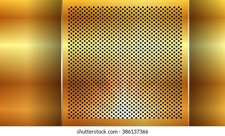 The gold dots metallic background with light effects