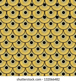 Gold dragon scales pattern background