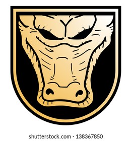 Gold dragon shield