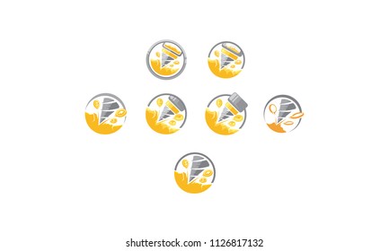 gold drilling logo icon vector