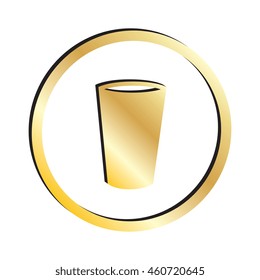 Gold Drinking Glass Icon