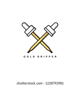gold drip tip theme sign symbol vector art