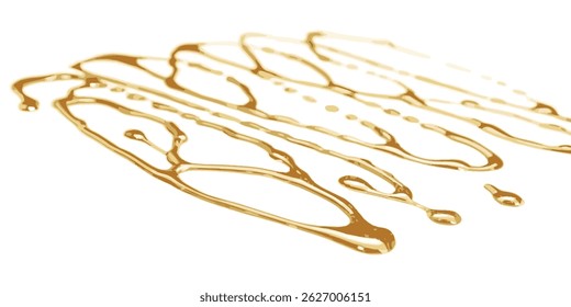 Gold drips on white background. Gold drips. Vector illustration