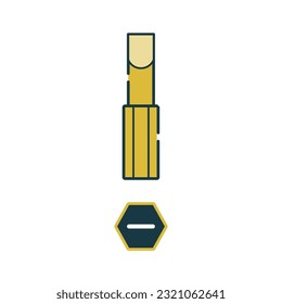 Gold Driver Bit _ Es ist eine Illustration von Minus groß.