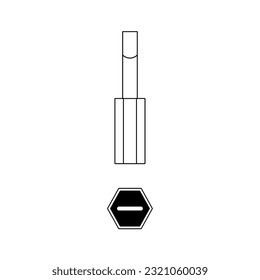 Gold driver bit _ minus small illustration.