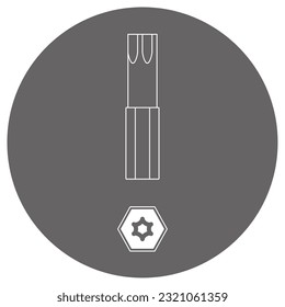 Gold Driver Bit _ Torx -large illustration.
