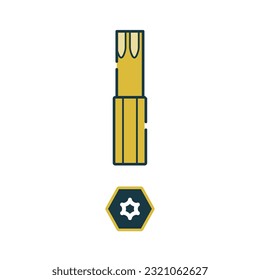 Gold Driver Bit _ Torx -large illustration.