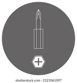 Gold Driver Bit_ Plus Illustration.