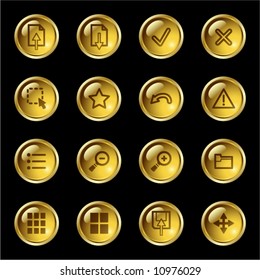 Iconos del visor de imágenes de caída de oro