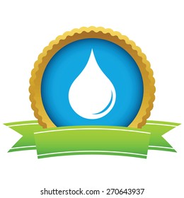 Gold drop logo on a white background. Vector illustration