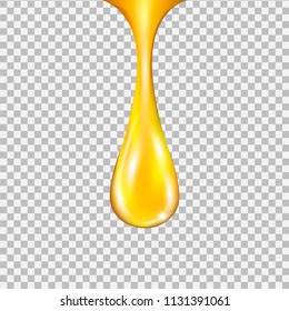 Gold drop of oil essence.