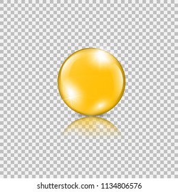 Gold drop of oil essence.