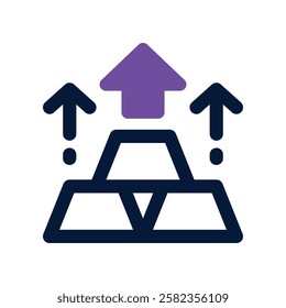 gold dual tone icon. vector icon for your website, mobile, presentation, and logo design.