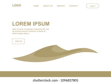gold dune, landing page template