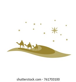 Gold dune travelers logo, Christmas scene, three wise man