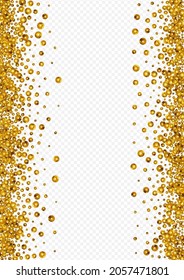 Jubiläum-Vektorhintergrund mit goldenem Staub und transparentem Hintergrund. Moderner Regenhintergrund. Golden Sparkle Light Texture. Illustration von glattem Urlaub.