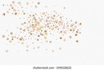 Gold Dust Art Transparent Background. Modern Rain Pattern. Yellow Splash Rich Design. Sparkle Paper Background.