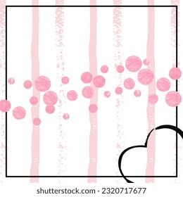 Gold Dust Backdrop. Rose Stylish Particle. Scrapbook Stardust. Handdrawn Frame. Pink Glittery Print. Golden Girly Design. Celebration Painting. Stripe Gold Dust Backdrop