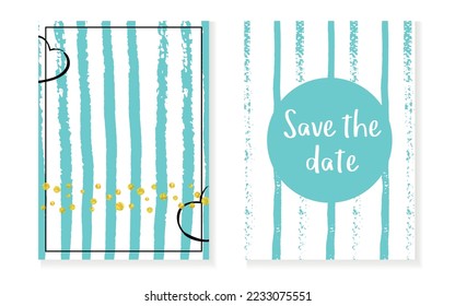 Gold Dust Border. Stripe Scatter Spray. Mint Design. Handdrawn Particle Set. Turquoise Xmas Art. White Carnival Illustration. Premium Magazine. Golden Gold Dust Border