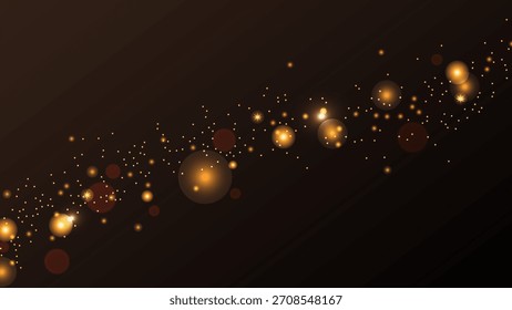 Gold Dust Magic Glitter Glanz Flare Licht. Perfekt für Werbe-, Web-Design- und Marketingprojekte. Vektorgrafik.