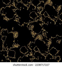 Gold dust on black background, festive background, shiny gold dust, design element