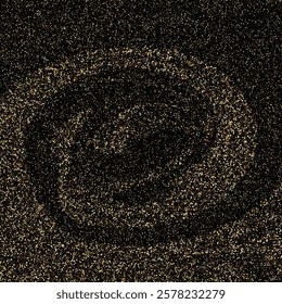 Gold dust on black background, holiday poster design