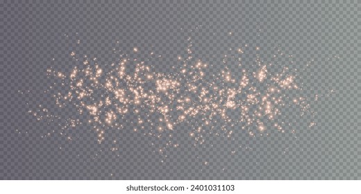 Gold dust PNG. Bokeh light lights effect background. Christmas background of shining dust Christmas glowing bokeh confetti and spark overlay texture for your design.	
