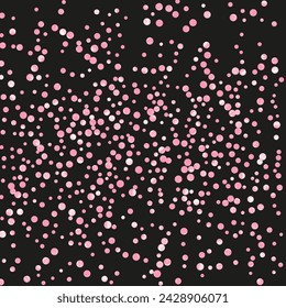 Gold Dust Template. Rose Festive Painting. Pink Marriage Element. Hand Drawn Wallpaper. Golden Rain Effect. Decorative Stardust. Handdrawn Print. Pink Gold Dust Template