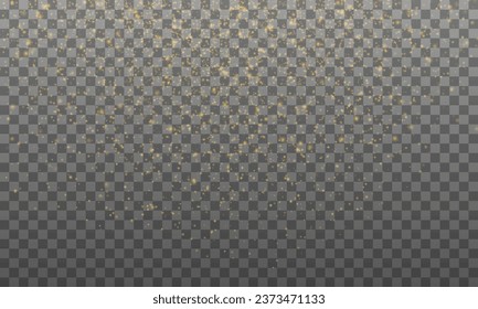 gold dust, vector on transparent background