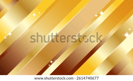 Gold dynamic vector background with diagonal lines and halftone texture. Perfect for energetic layouts, elegant designs, modern posters, or promotional materials