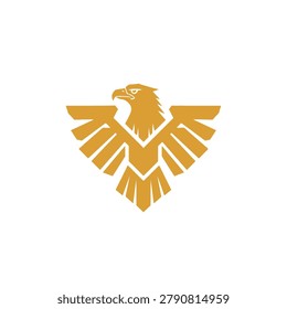 Gold eagle emblem with spread wings and a fierce-looking head