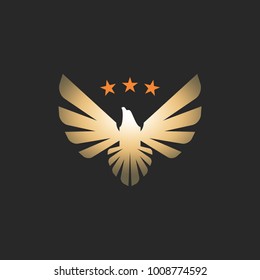 gold eagle with stars logo