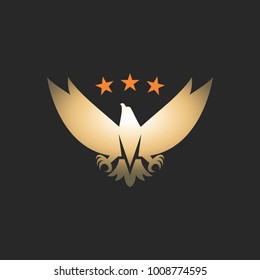 gold eagle with stars logo