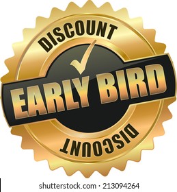 Gold Early Bird Discount Sign