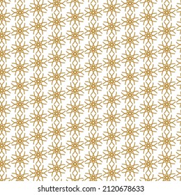 Gold East Asian Pattern. Asia Oriental Pattern Texture. Korean Geometric Element. Vector Japanese Design. Gold Chinese East Background. China Yellow Chinese Background. Seamless Japan Geometry Pattern