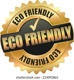 gold eco friendly label 