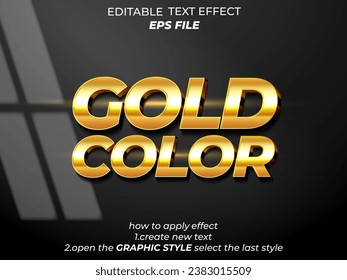  gold editable text effect 3d font style use for logo and business brand. vector template