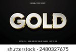 	
Gold editable text effect, golden mock up