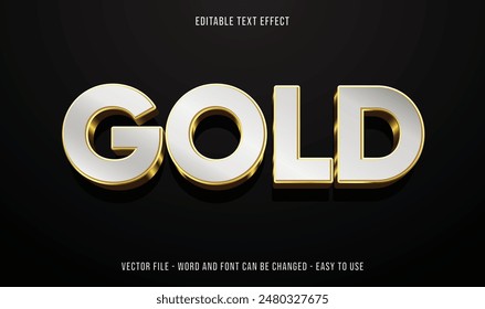 	
Gold editable text effect, golden mock up