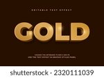 Gold editable text effect template