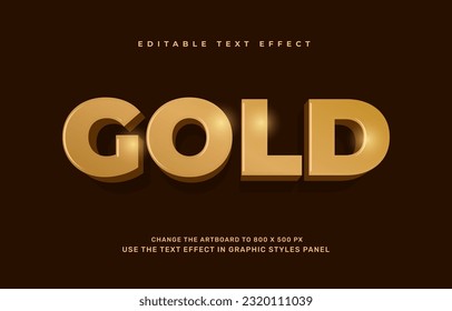 Gold editable text effect template