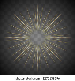 Gold effect light line,Vector.