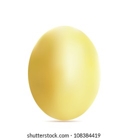 Gold egg on white background. Vector